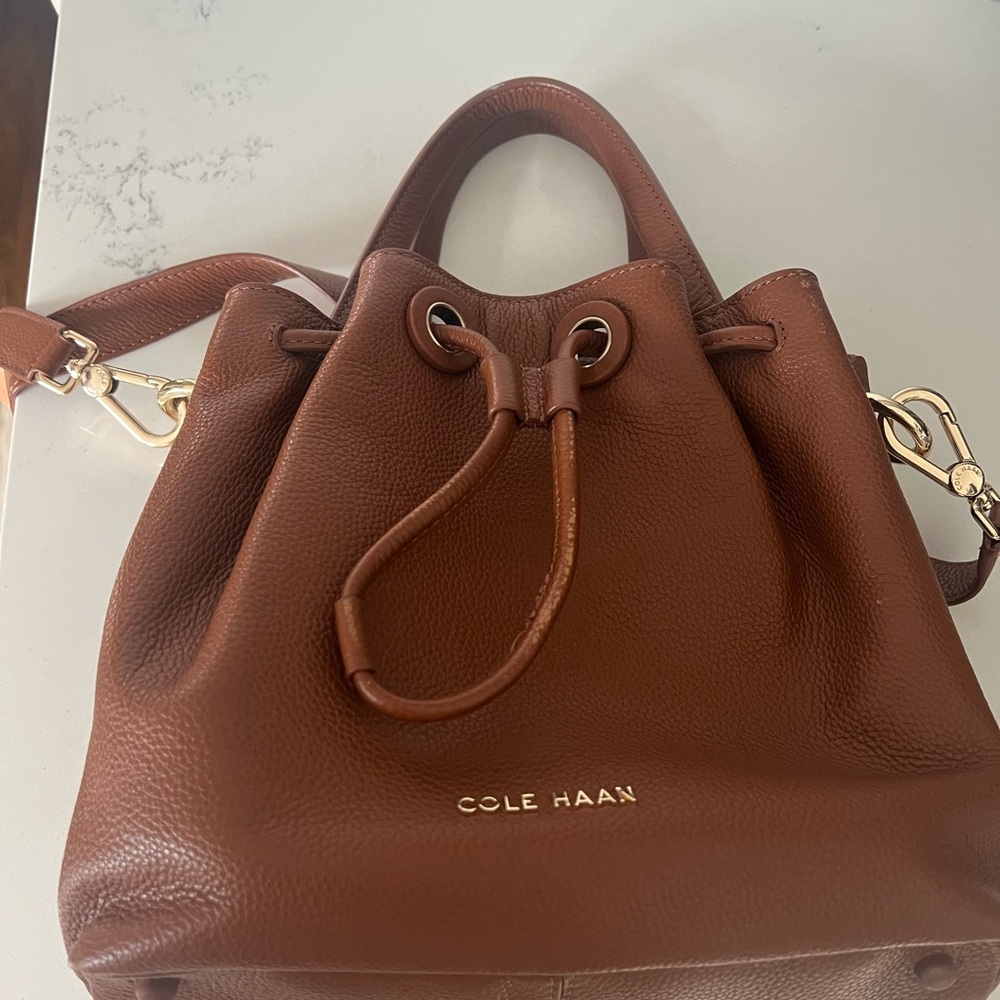 Cole Haan Tan Leather Shoulder Bag